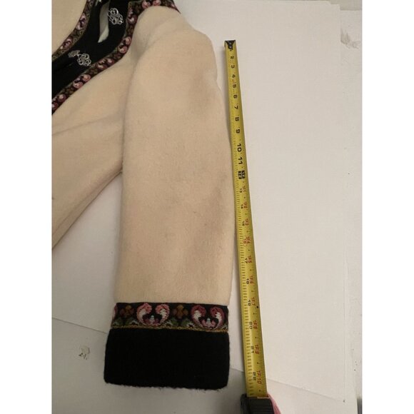 A.S. Evebofoss Norway Vintage Pure New Wool Jacket Coat Silver Clasps Women's 40 - Picture 15 of 16